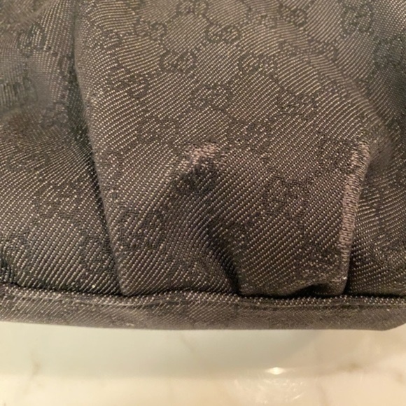 Gucci GG Canvas & Leather Hobo Bag Black - Picture 9 of 13